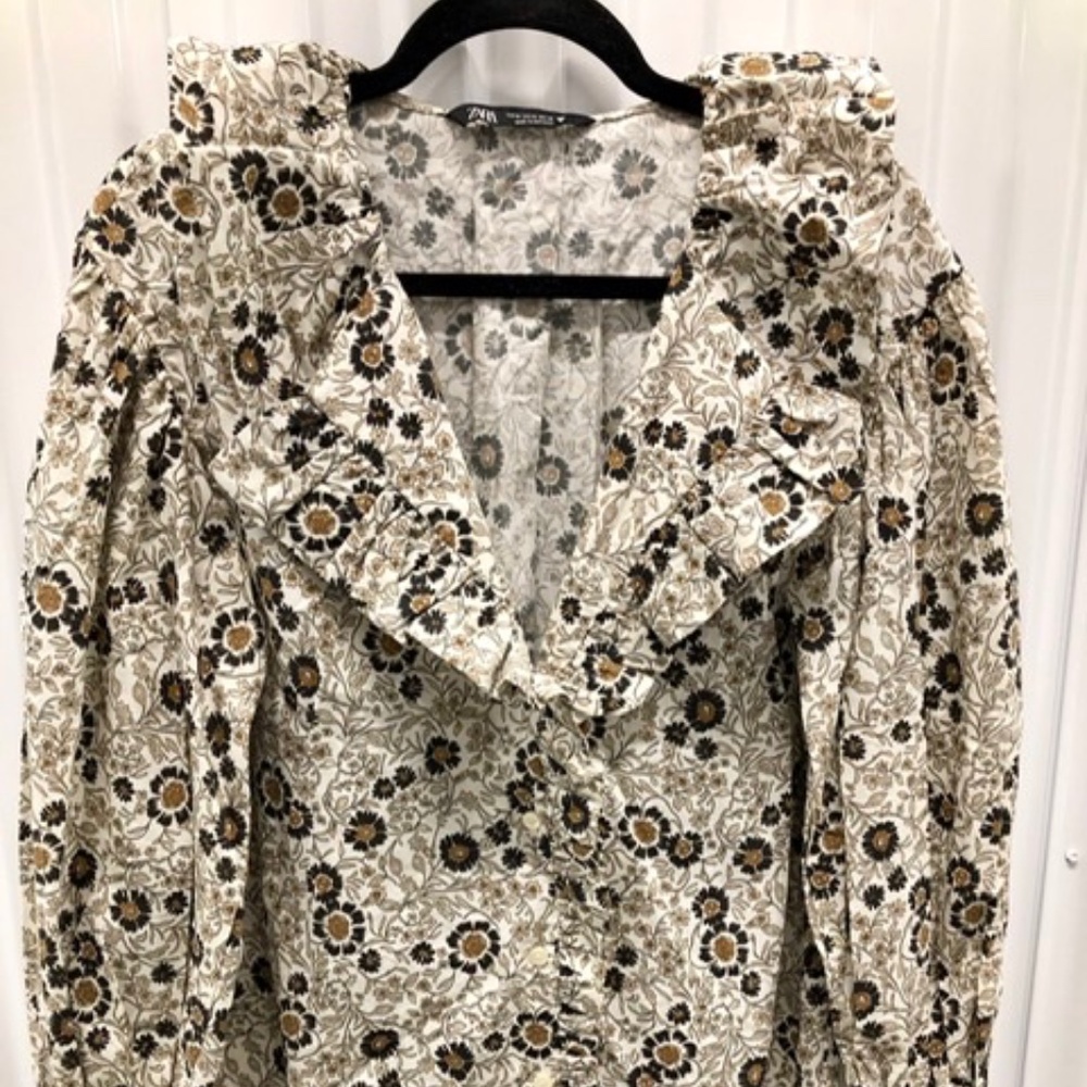 NEW! ZARA Gorgeous 100 Cotton Blouse Top, M